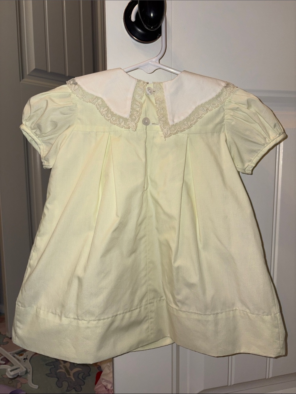 Classic Yellow Embroidered Collar Girls' Formal Dress - Picture 2 of 3